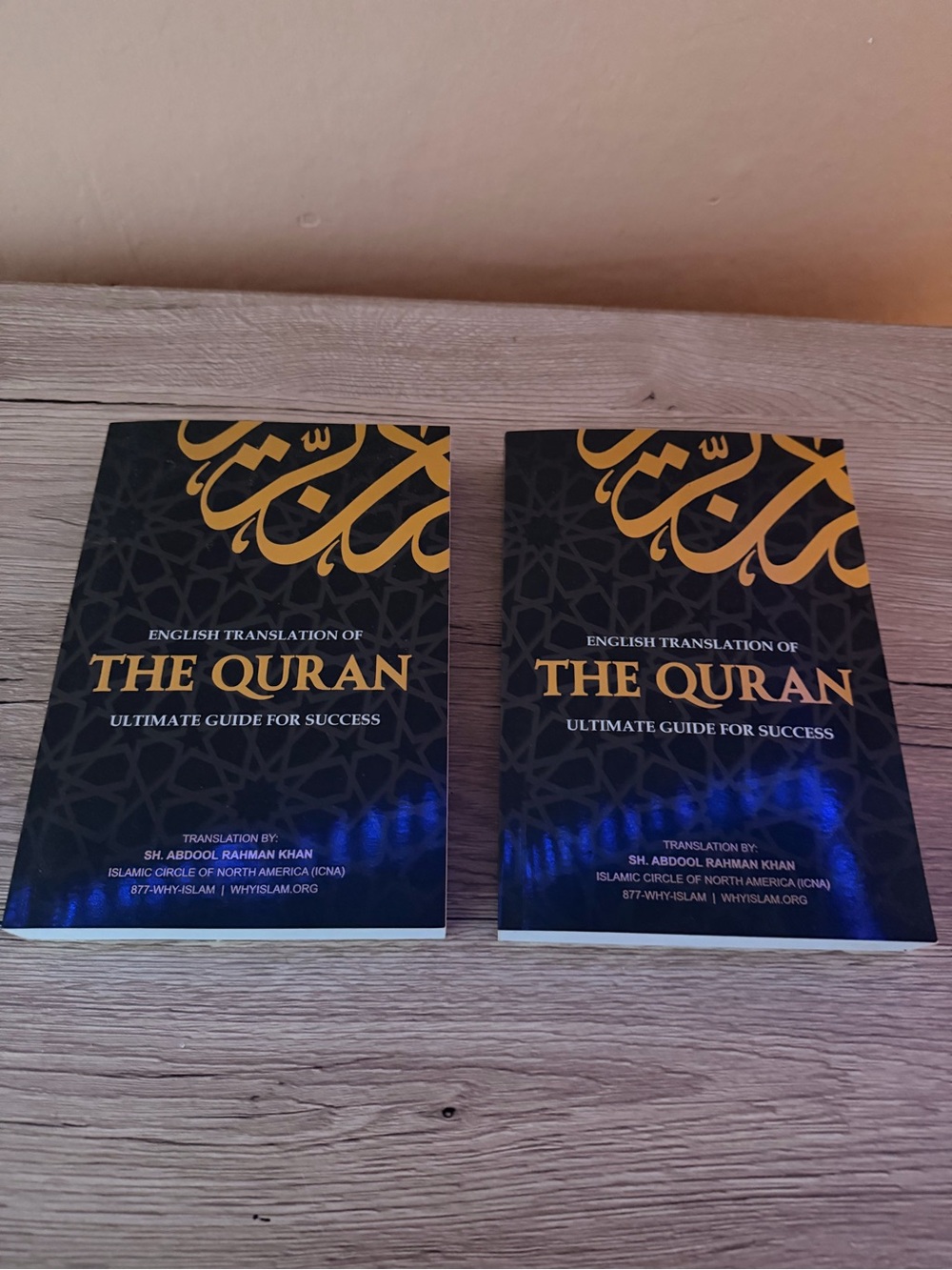 The Quran English Translation - Black & Gold Hardcover Guide (Set of 2)